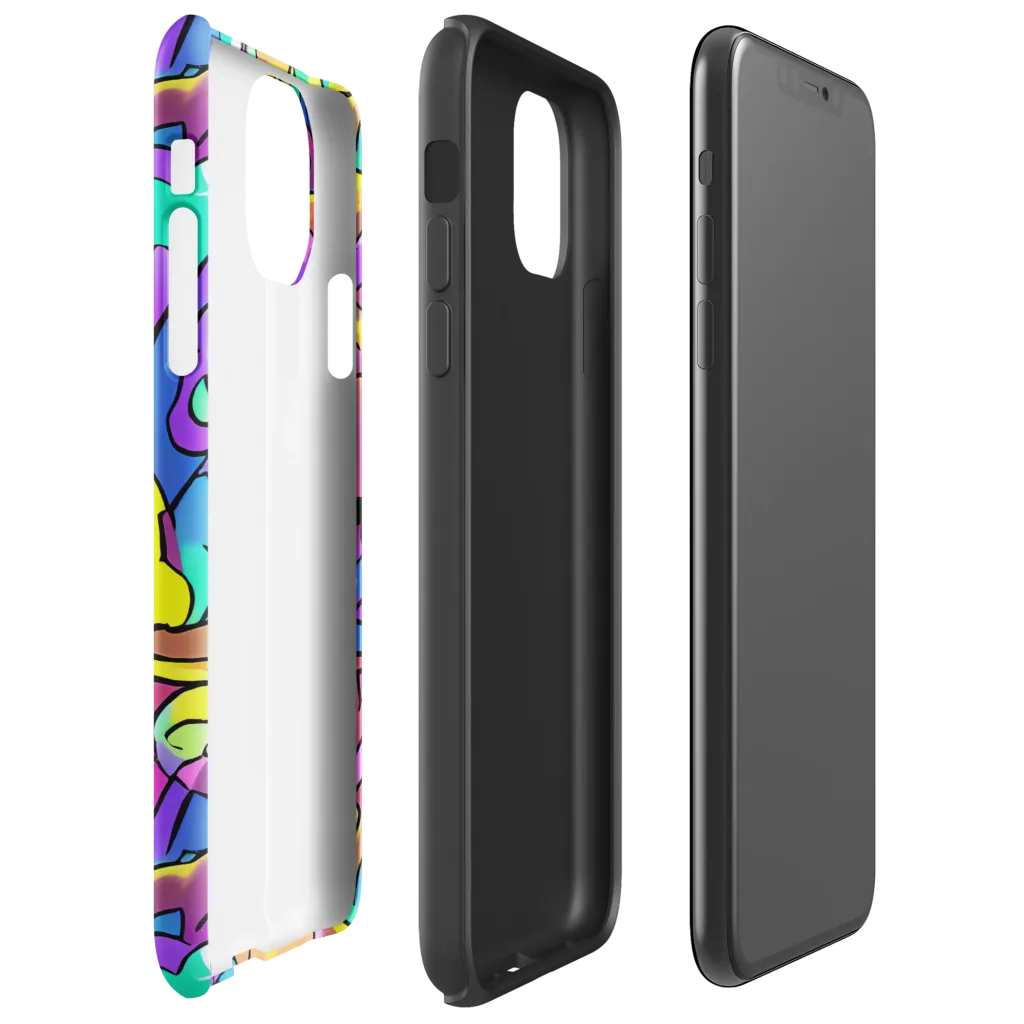Glow Geometry on Tough Case for iPhone® — Right