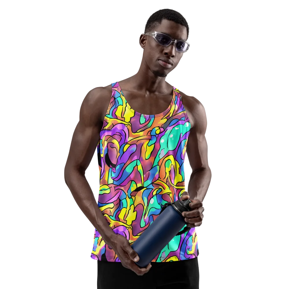 Glow Geometry on Men's Tank Top — Front
