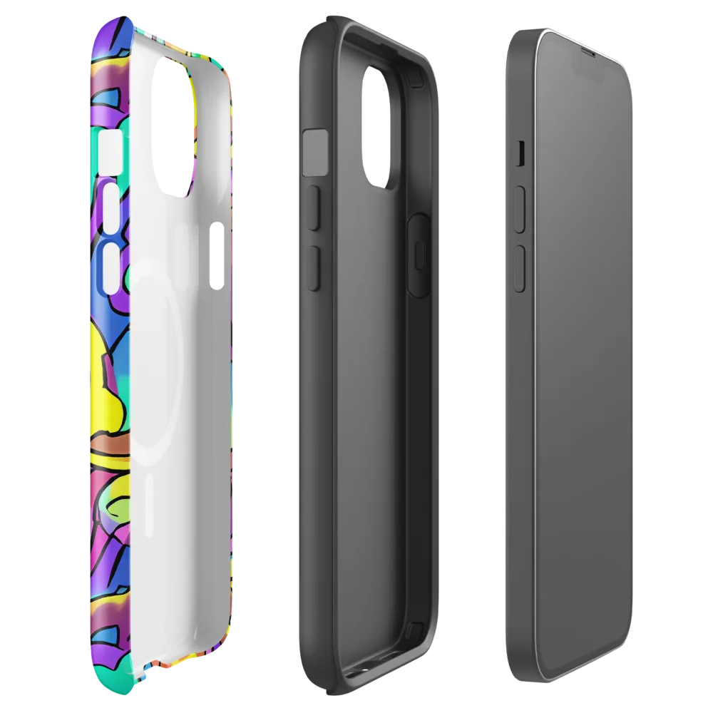 Glow Geometry on MagSafe Tough Case for iPhone® — Front