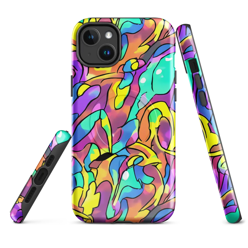 Glow Geometry on MagSafe Tough Case for iPhone® — Front