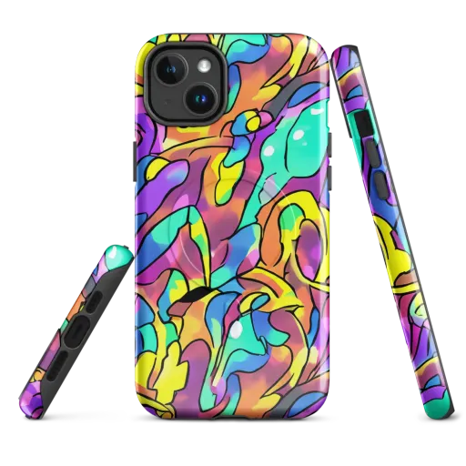 Glow Geometry on a MagSafe Tough Case for iPhone®