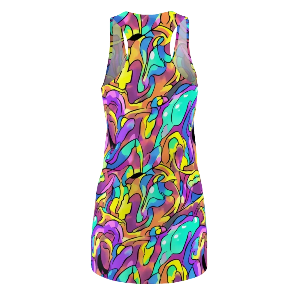 Glow Geometry on Racerback Dress — Back