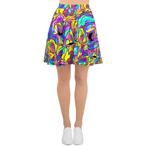 Glow Geometry on a Skater Skirt