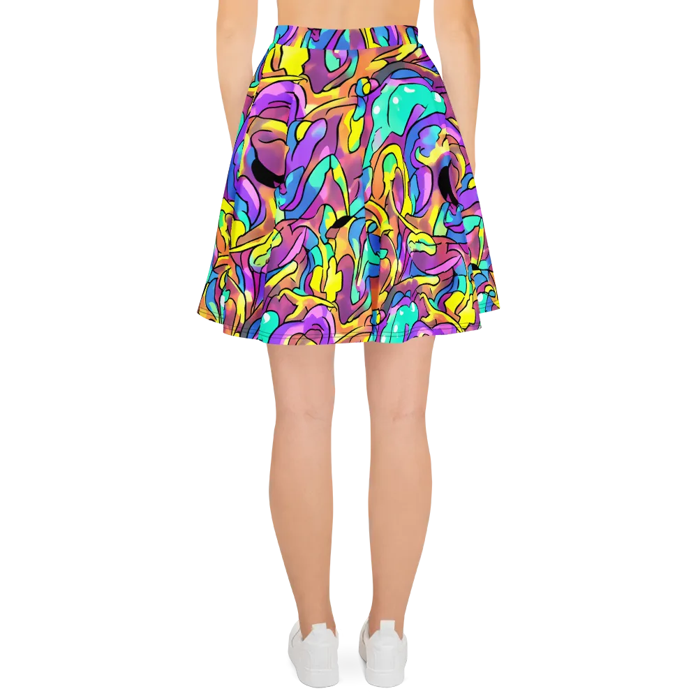 Glow Geometry on Skater Skirt — Back