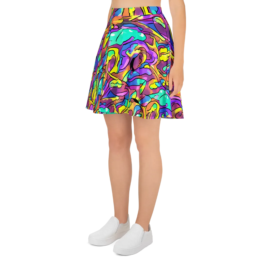 Glow Geometry on Skater Skirt — Left