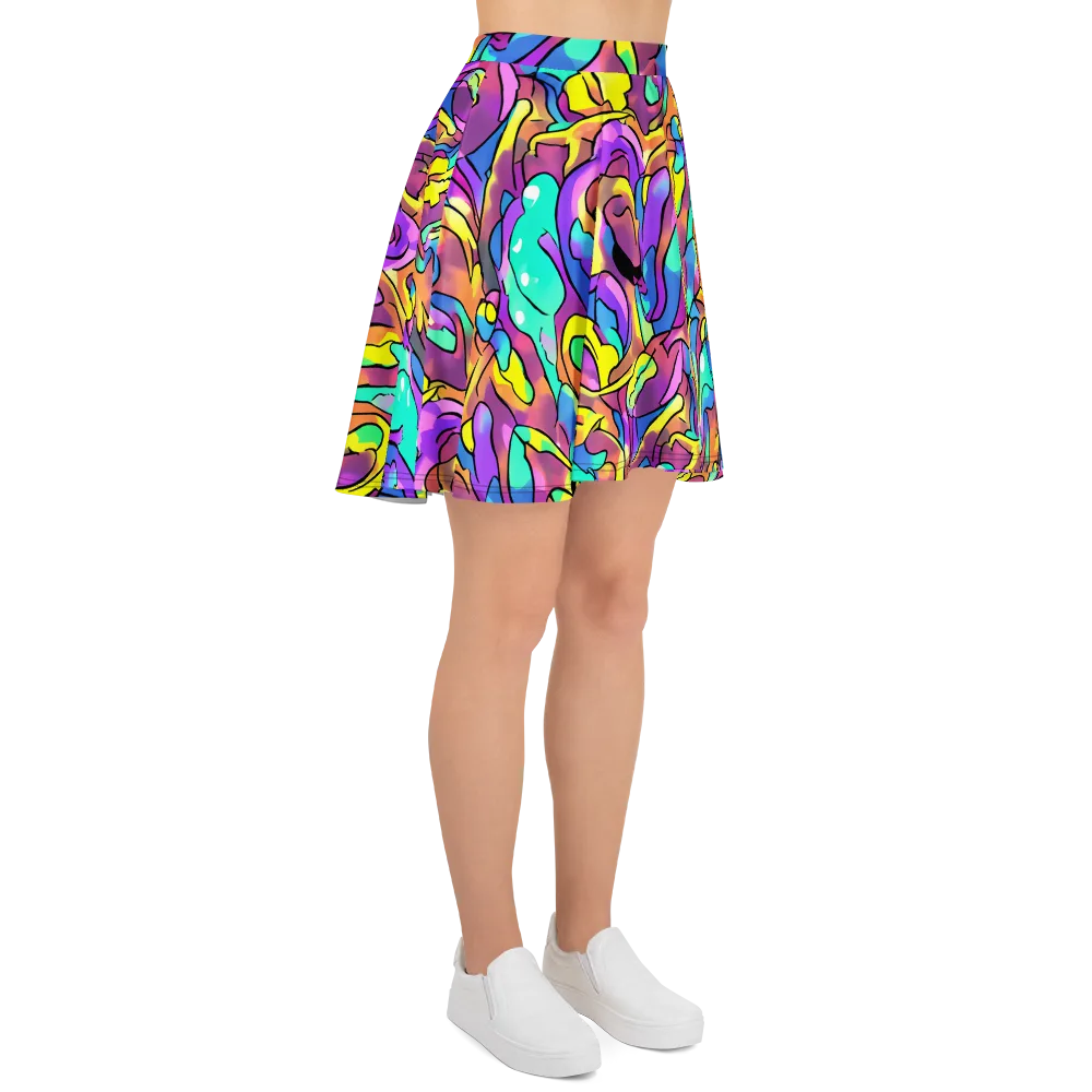 Glow Geometry on Skater Skirt — Right