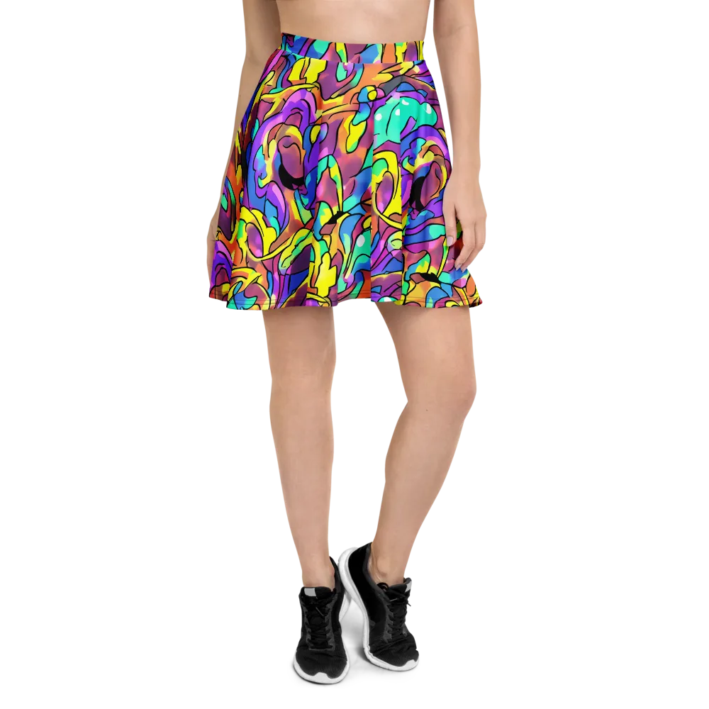 Glow Geometry on Skater Skirt — Front
