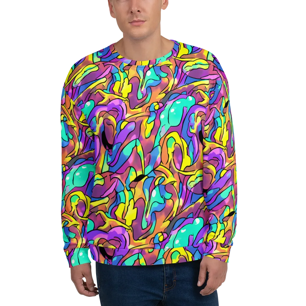 Glow Geometry on Sweatshirt — Front