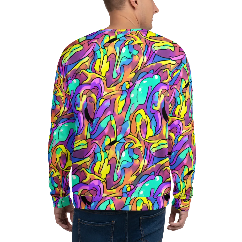 Glow Geometry on Sweatshirt — Back