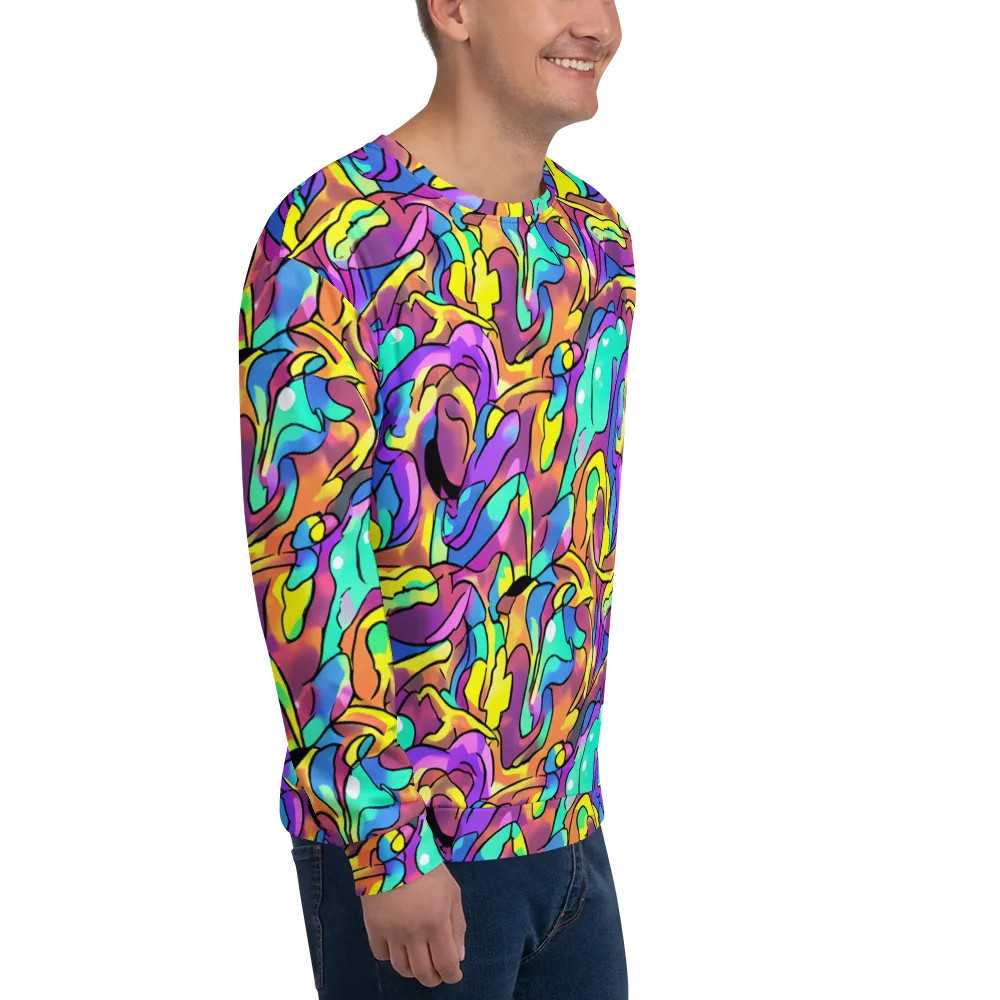 Glow Geometry on Sweatshirt — Right Front
