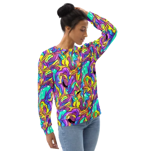 Glow Geometry on a Sweatshirt