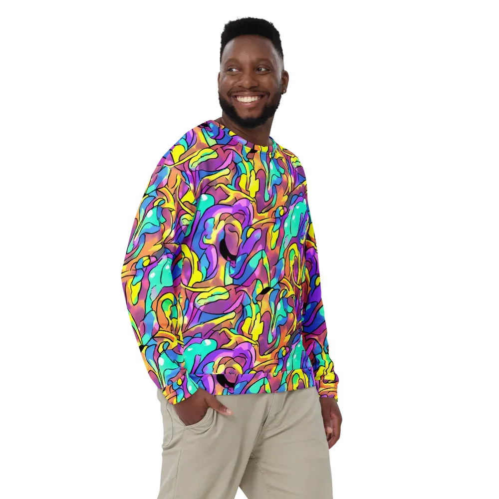 Glow Geometry on Sweatshirt — Front