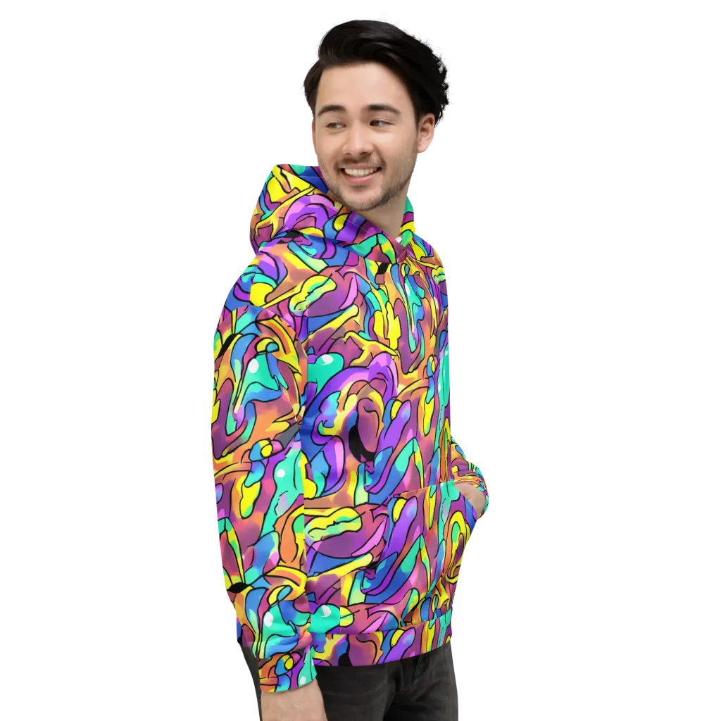 Glow Geometry on Hoodie — Right