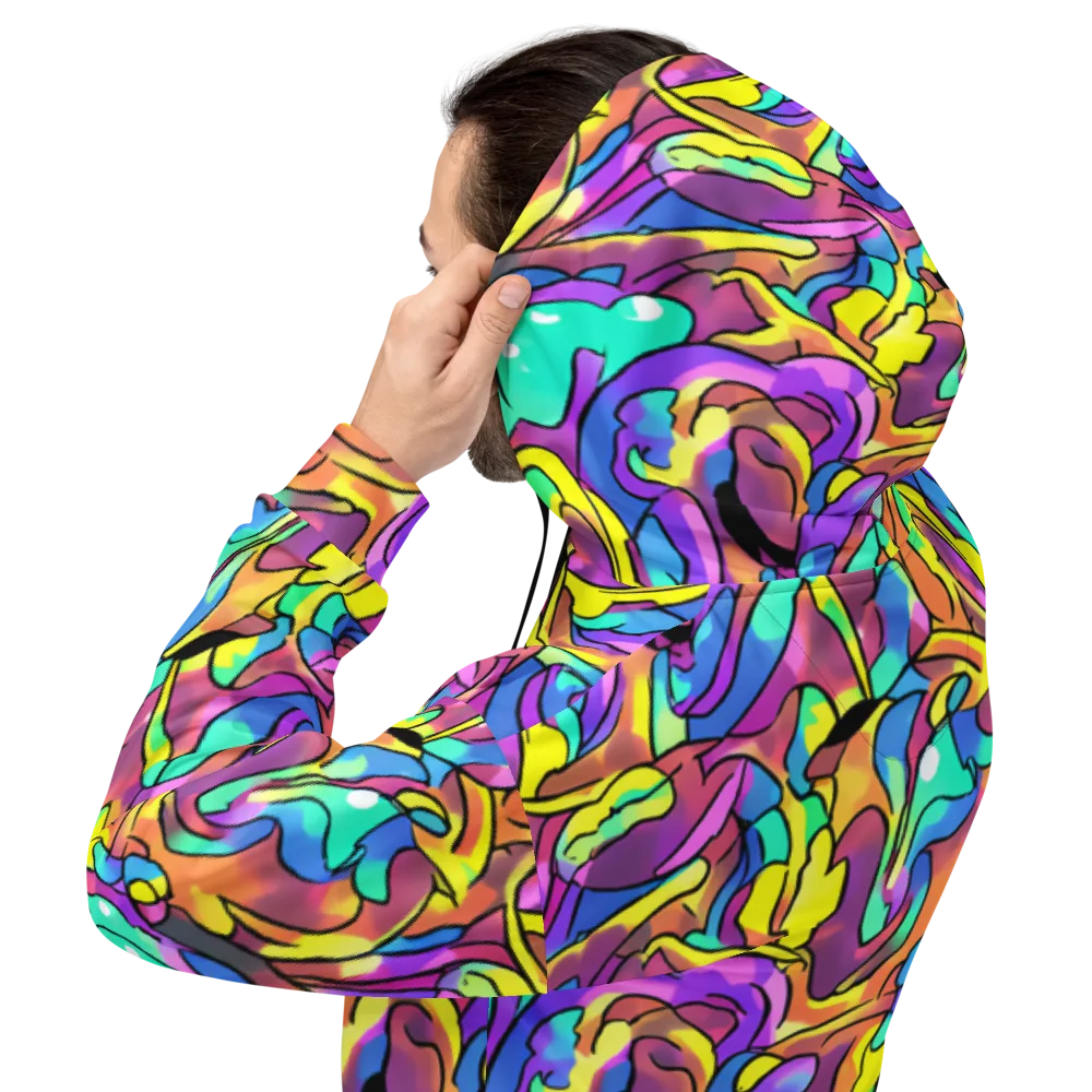 Glow Geometry on Hoodie — Back