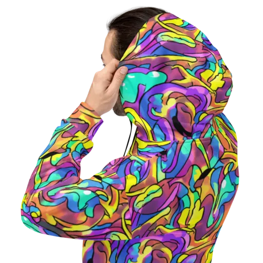 Glow Geometry on a Hoodie