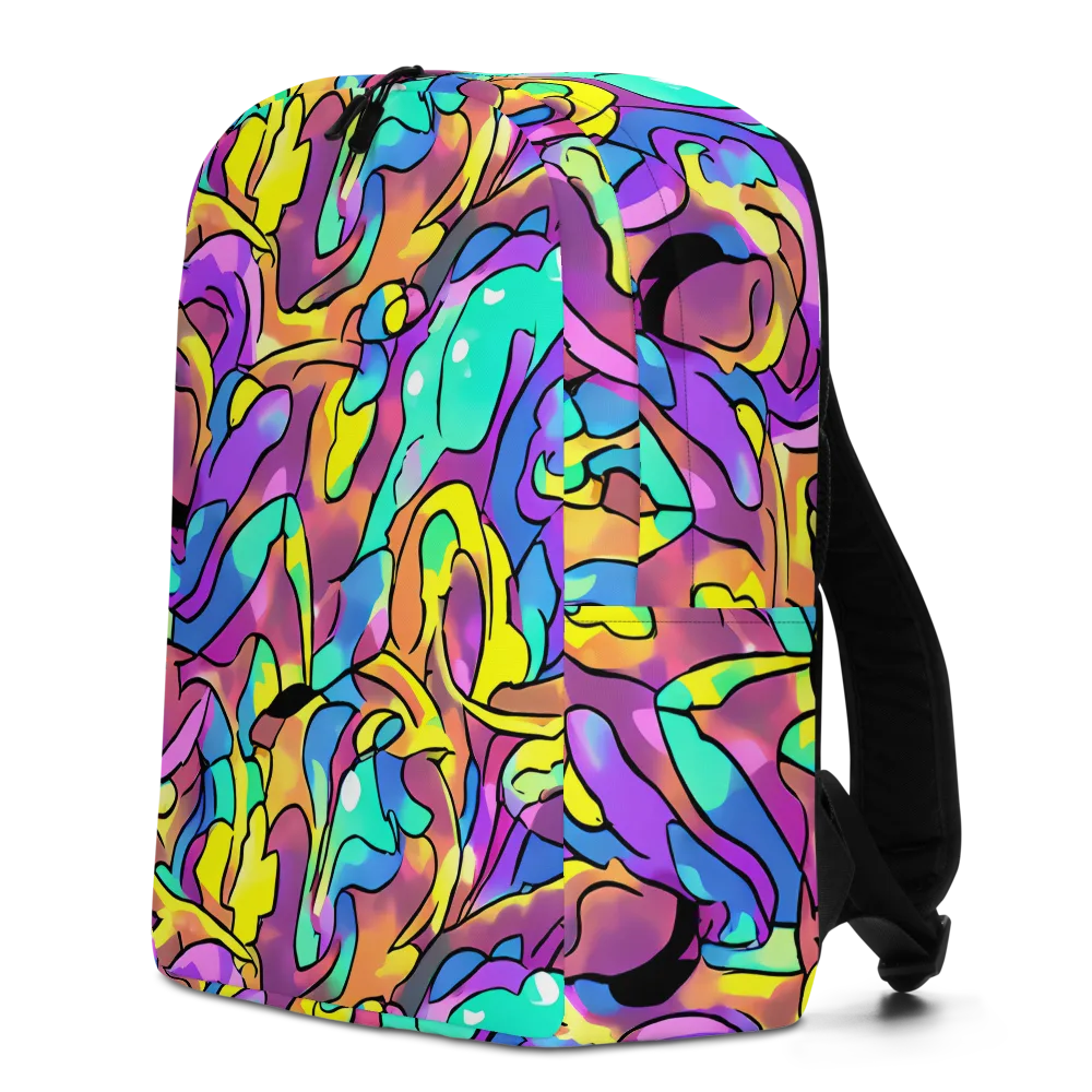Glow Geometry on Minimalist Backpack — Left