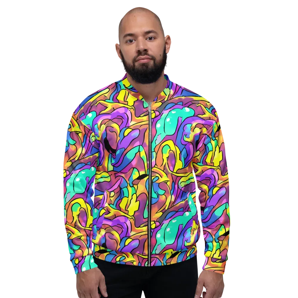Glow Geometry on Bomber Jacket — Front
