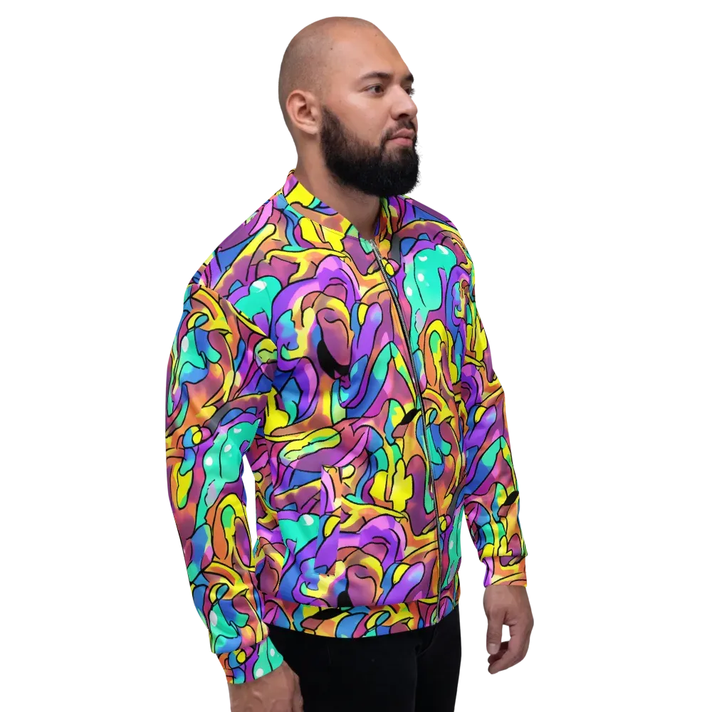 Glow Geometry on Bomber Jacket — Right