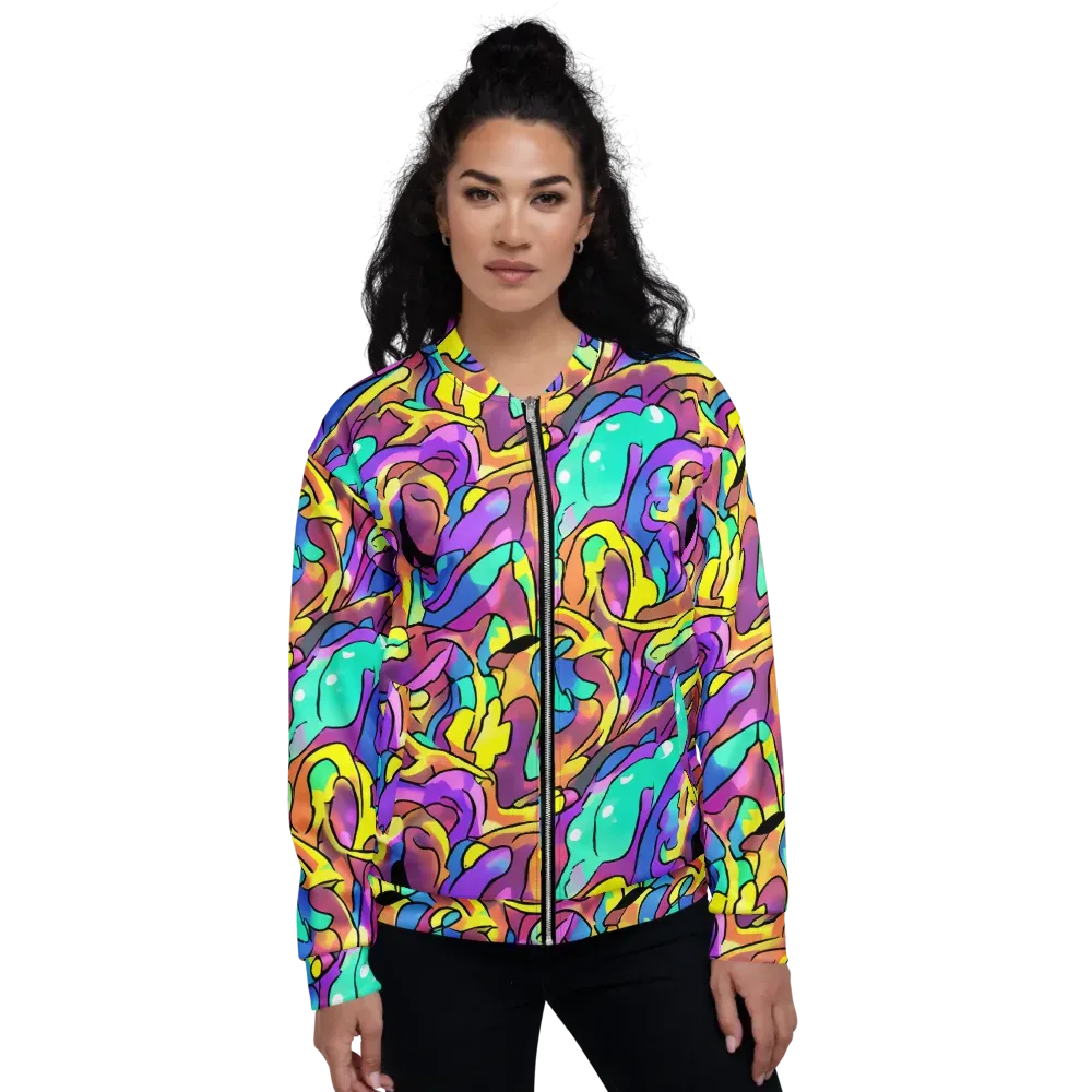 Glow Geometry on Bomber Jacket — Front