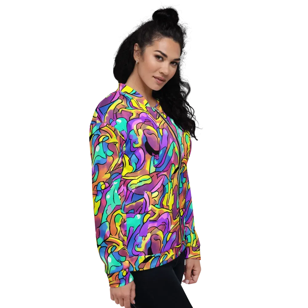 Glow Geometry on Bomber Jacket — Right