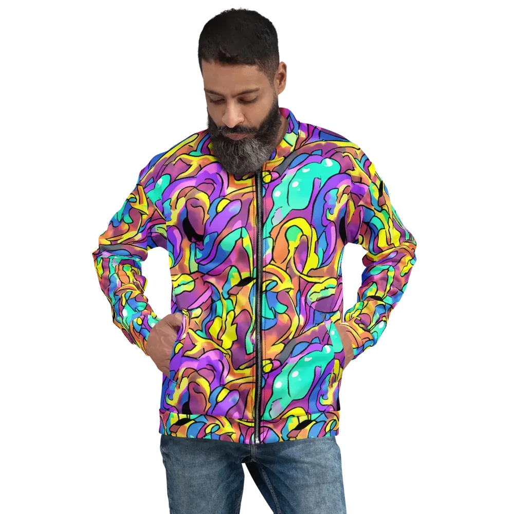 Glow Geometry on Bomber Jacket — Front