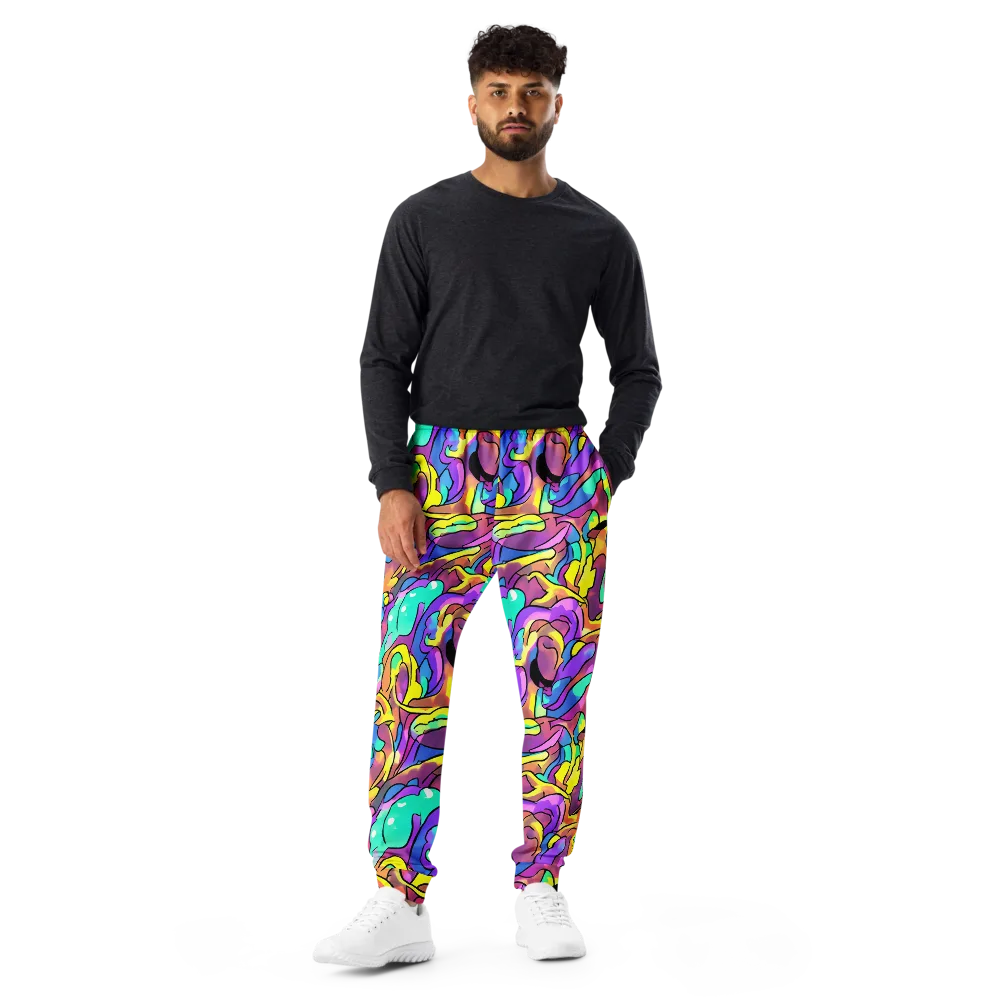 Glow Geometry on Men's Joggers — Front