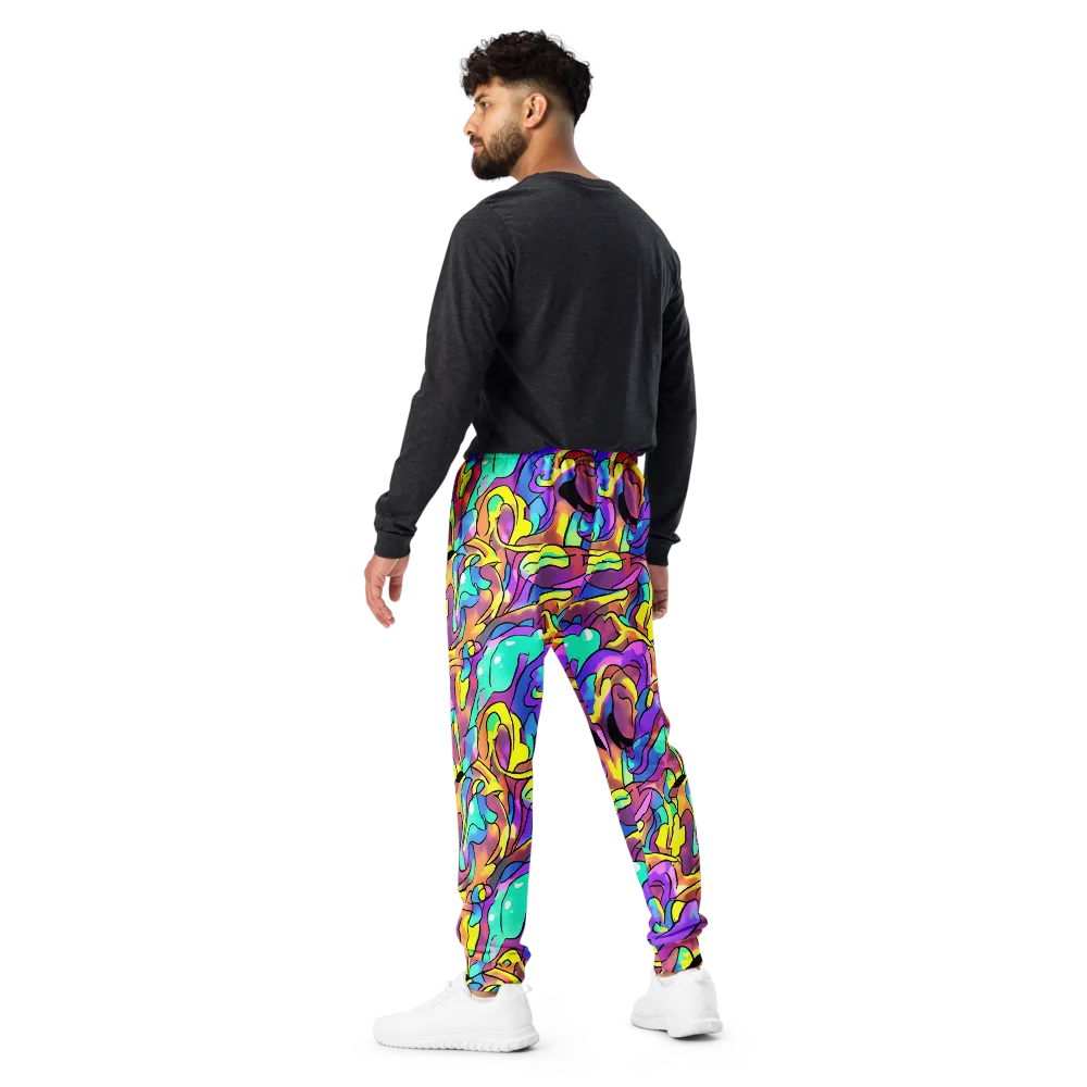 Glow Geometry on Men's Joggers — Back