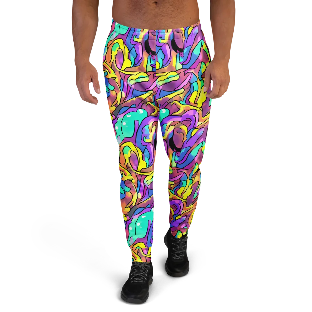 Glow Geometry on Men's Joggers — Front