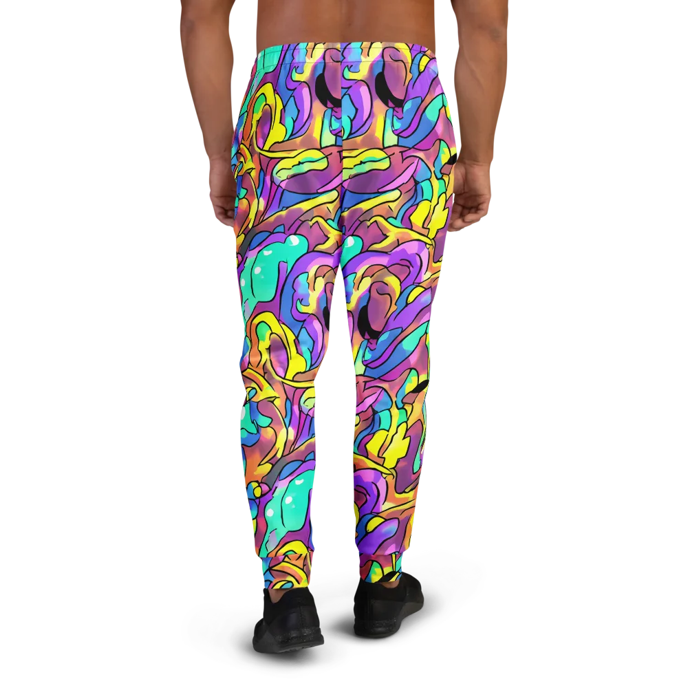 Glow Geometry on Men's Joggers — Back