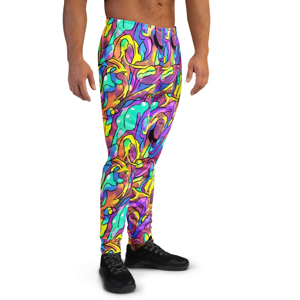 Glow Geometry on Men's Joggers — Right