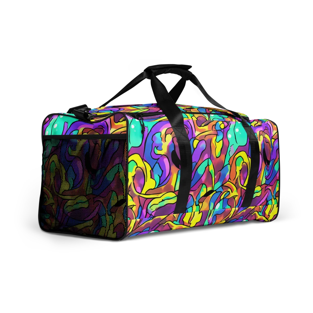 Glow Geometry on Duffle Bag — Right Front