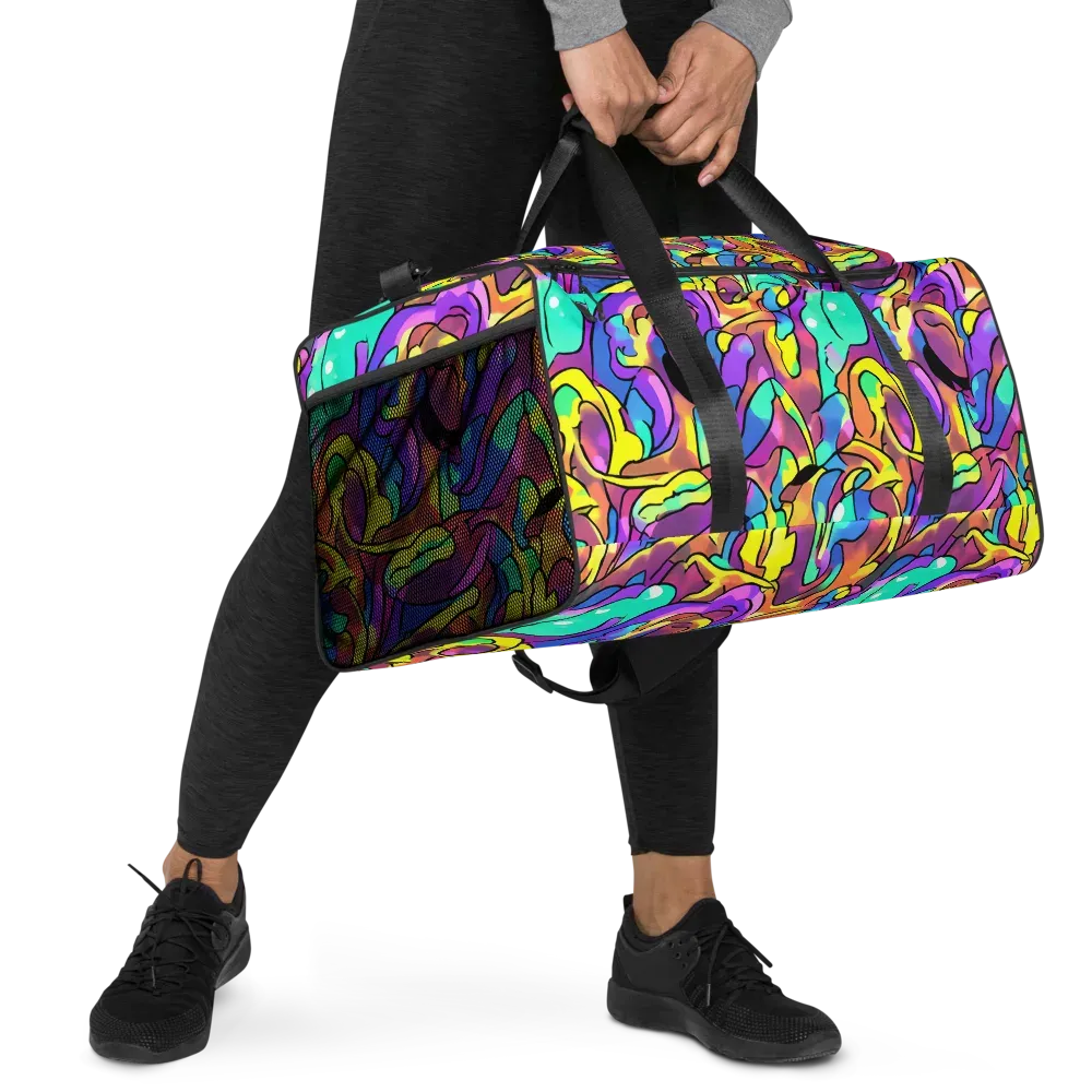 Glow Geometry on Duffle Bag — Right Front
