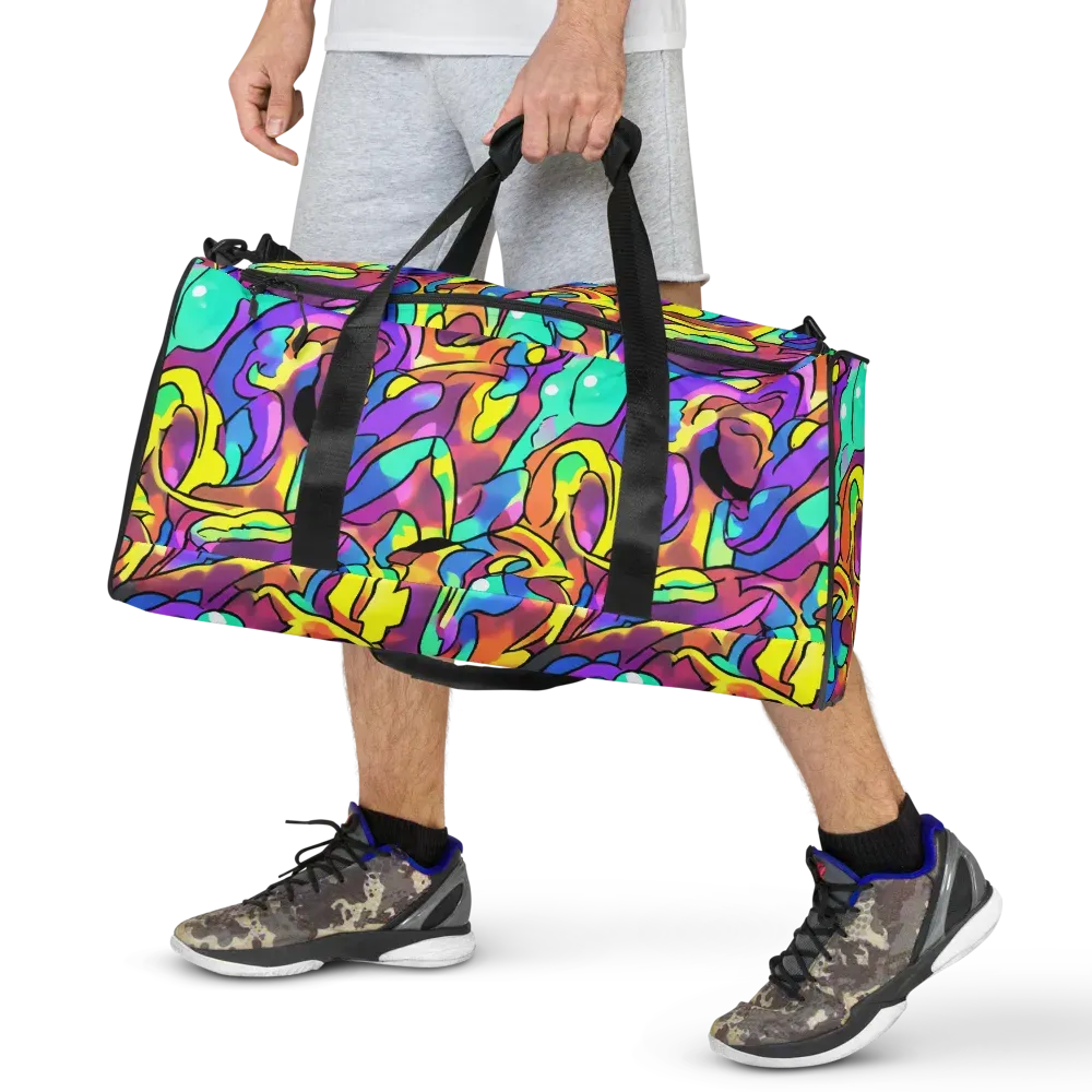 Glow Geometry on Duffle Bag — Front