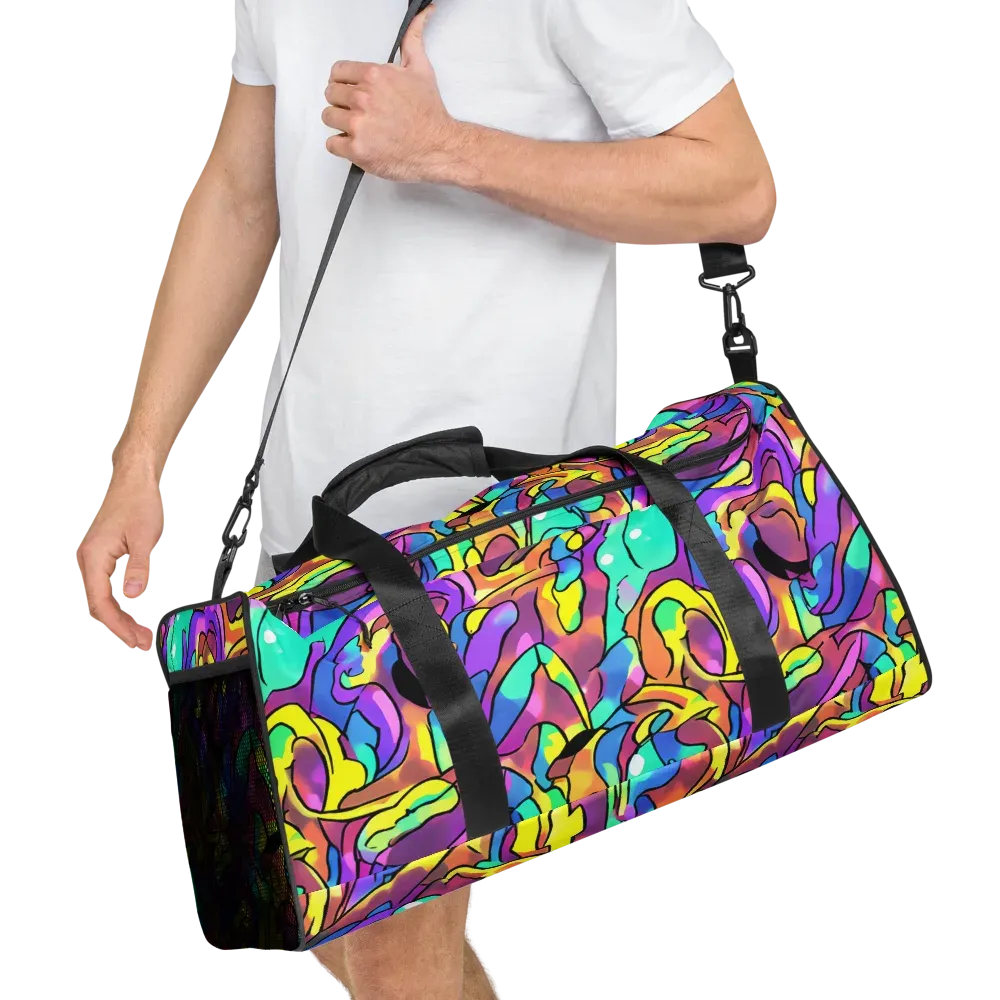 Glow Geometry on Duffle Bag — Right Front