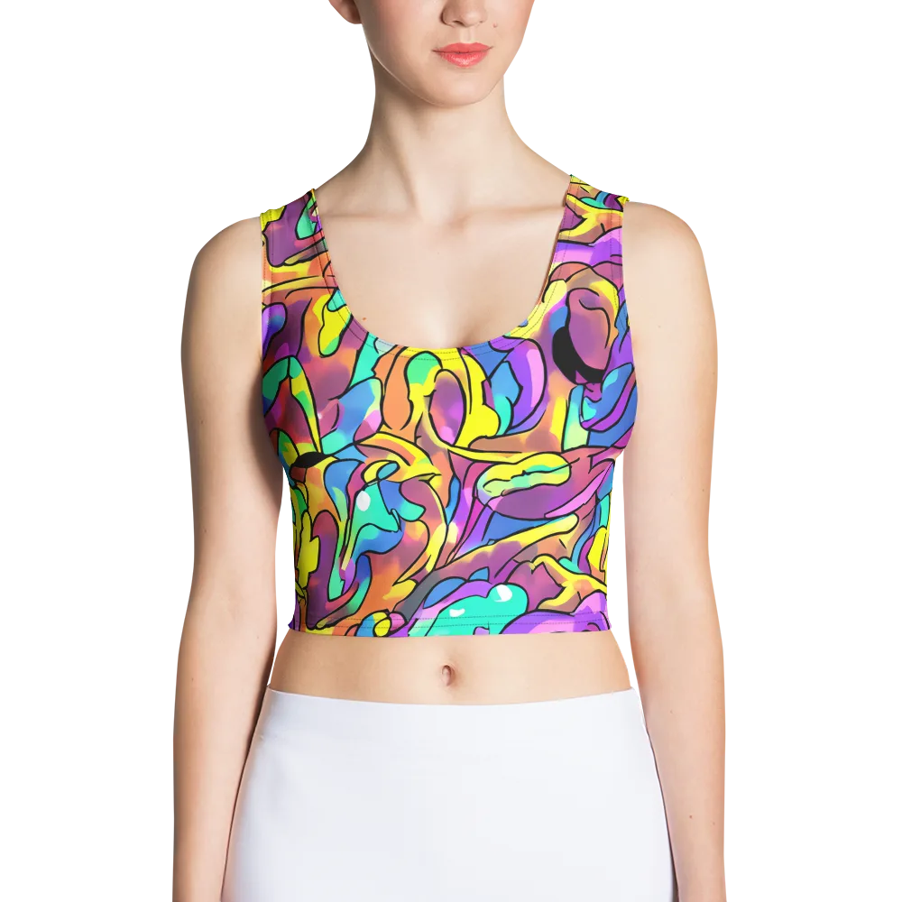 Glow Geometry on Crop Top — Front