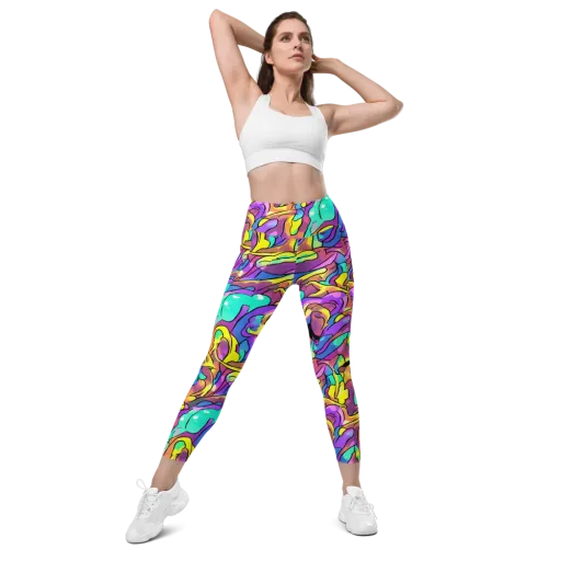 Glow Geometry on a Leggings with Pockets