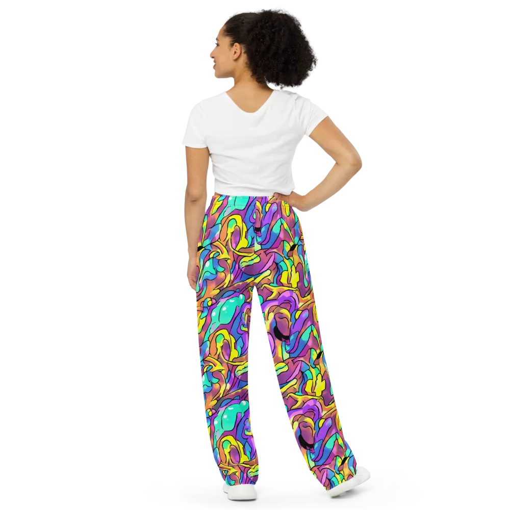 Glow Geometry on Wide-Leg Pants — Back