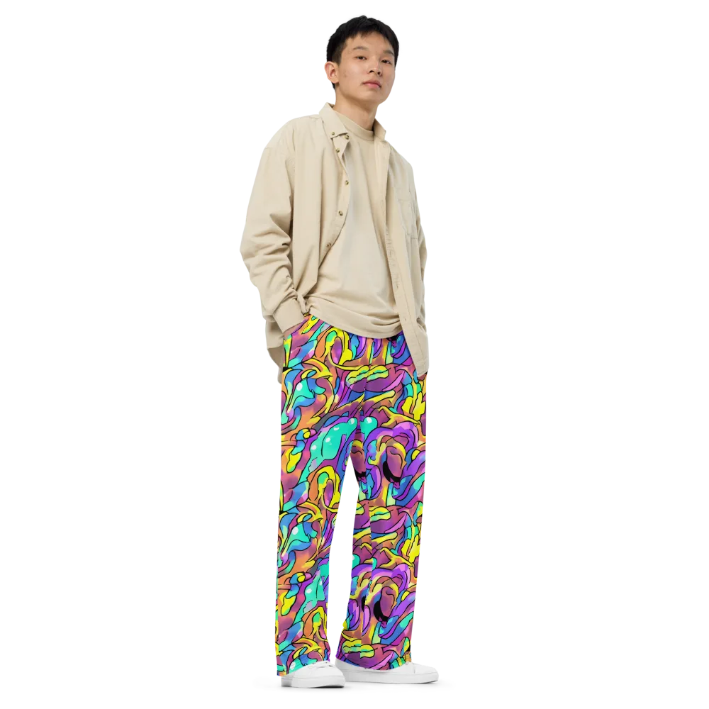 Glow Geometry on Wide-Leg Pants — Right Front