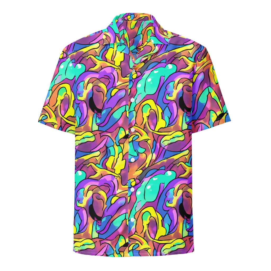 Glow Geometry on Button Shirt — Front