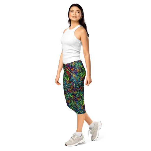 Liquid Kaleidoscope on a Capri Leggings