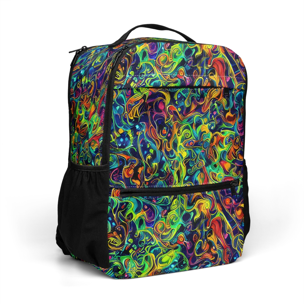 Liquid Kaleidoscope on Utility Backpack — Right Front