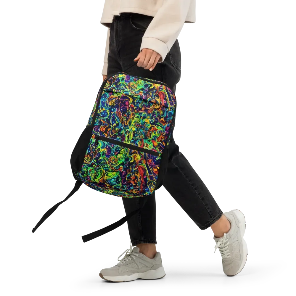 Liquid Kaleidoscope on Utility Backpack — Front