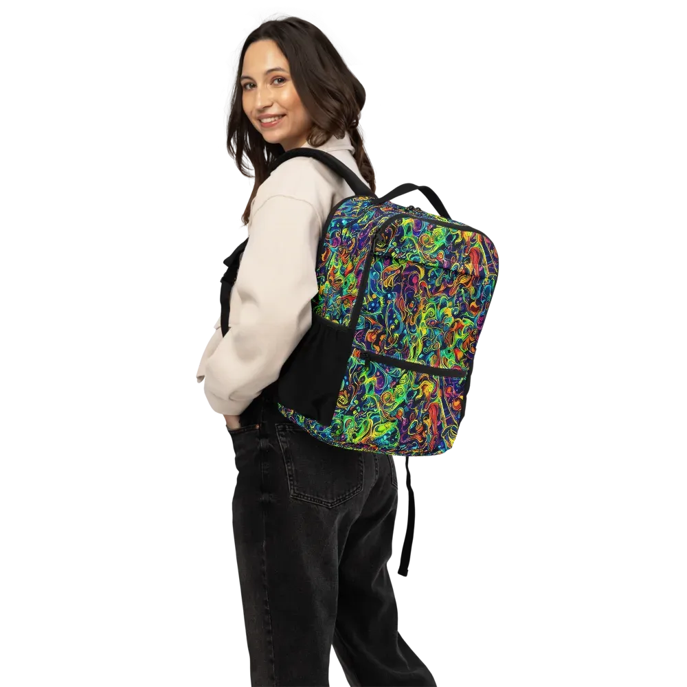 Liquid Kaleidoscope on Utility Backpack — Back