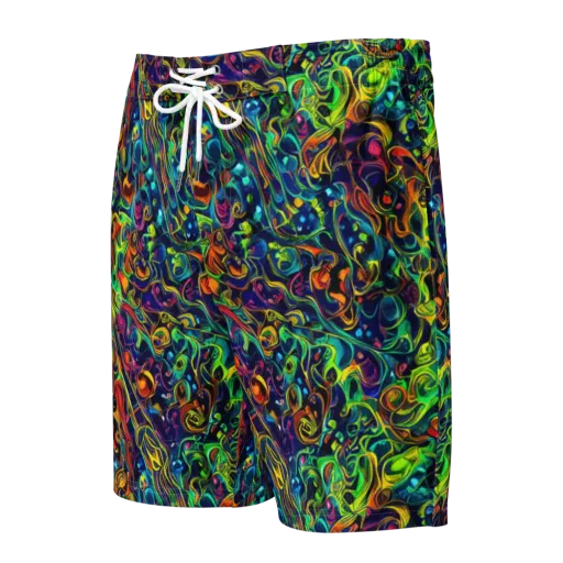 Liquid Kaleidoscope on a Men's Board Shorts