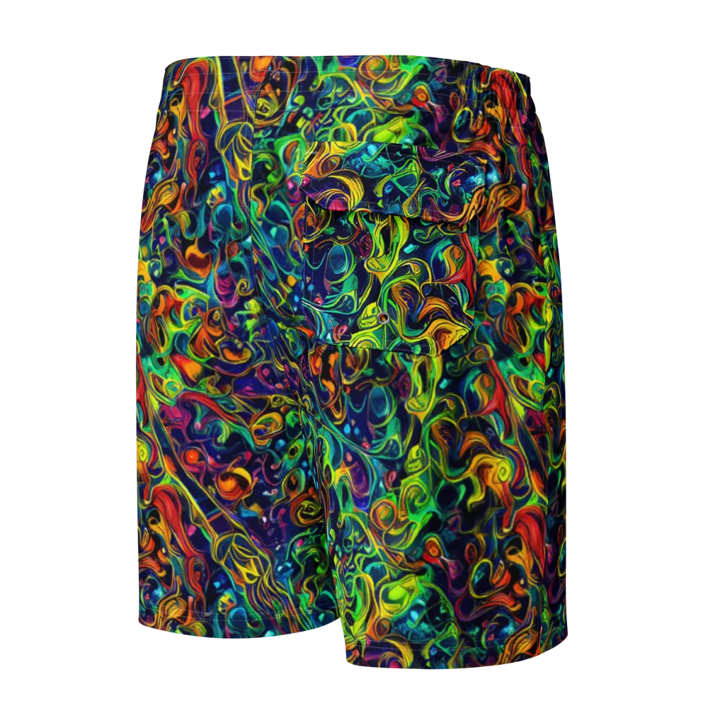 Liquid Kaleidoscope on Men's Board Shorts — Back