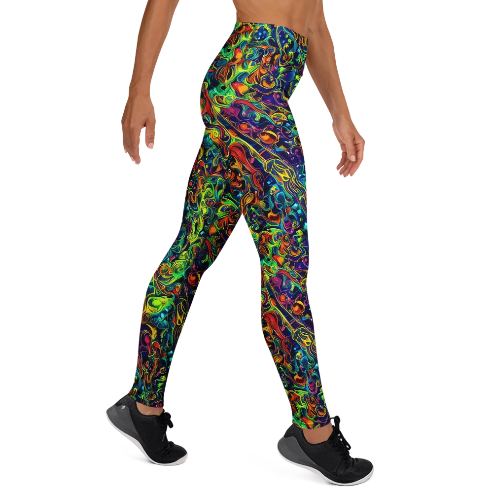 Liquid Kaleidoscope on Yoga Leggings — Right