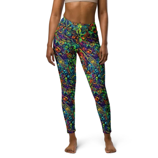 Liquid Kaleidoscope on a Yoga Leggings