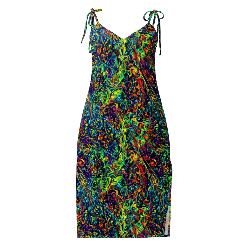Liquid Kaleidoscope on Slip Dress — Front