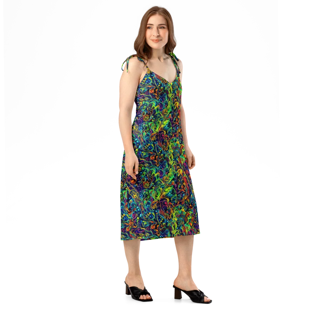 Liquid Kaleidoscope on Slip Dress — Right Front