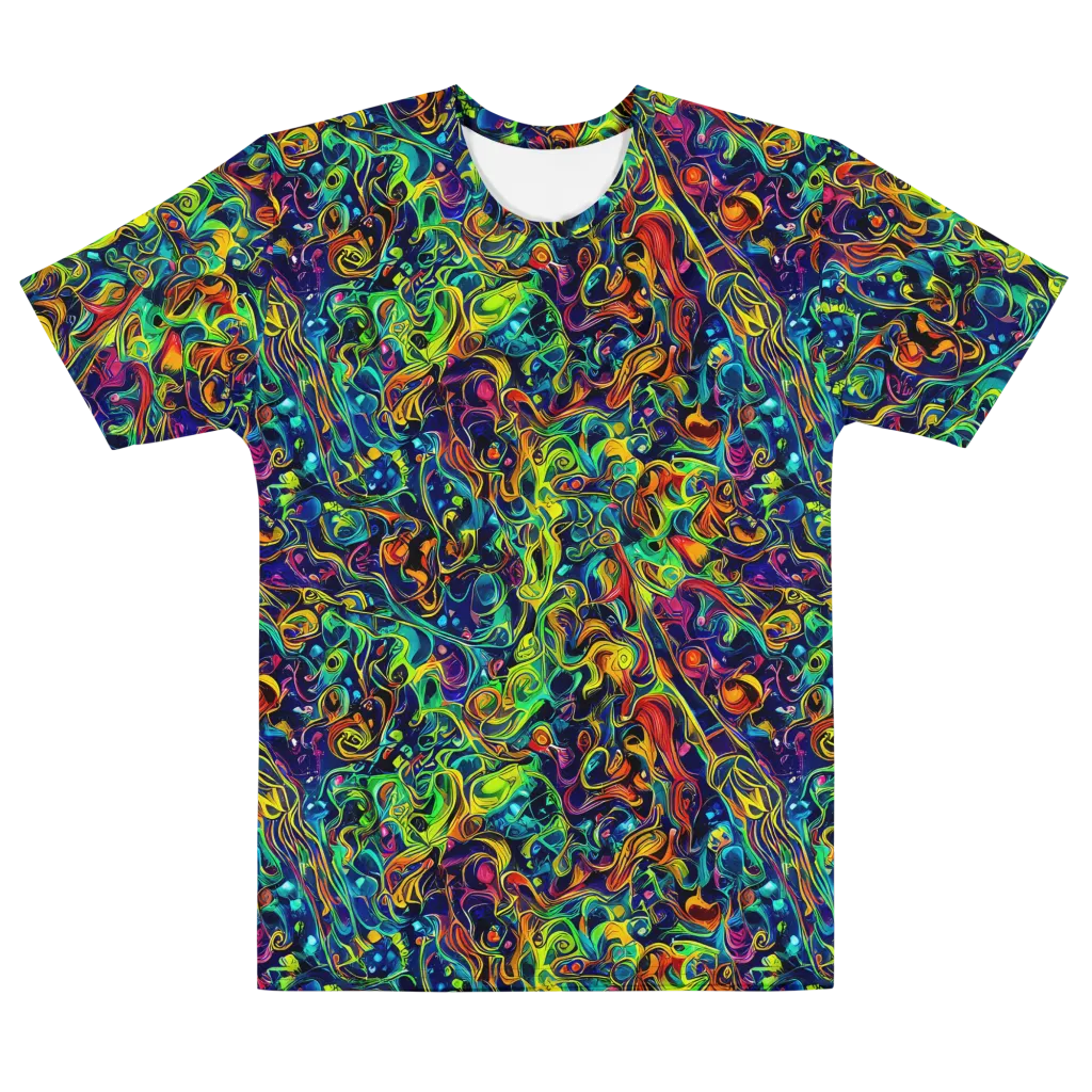 Liquid Kaleidoscope on Men's Cotton Crew Neck T-Shirt — Front